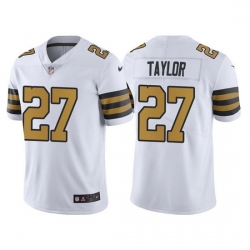 Men New Orleans Saints 27 Alontae Taylor White Color Rush Limited Stitched Jersey