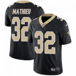 Men New Orleans Saints 32 Tyrann Mathieu Black Vapor Limited Stitched Jersey