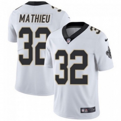 Men New Orleans Saints 32 Tyrann Mathieu White Vapor Limited Stitched Jersey