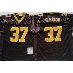 Men New Orleans Saints 37 GLEASON Black Stitched Jersey 38