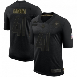 Men New Orleans Saints 41 Alvin Kamara Black Salute To Service Limited Jersey