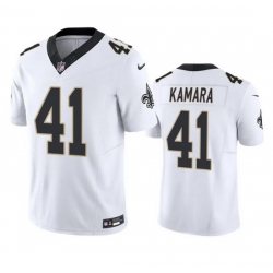 Men New Orleans Saints 41 Alvin Kamara White 2023 F.U.S.E. Vapor Untouchable Limited Stitched Jersey
