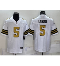 Men New Orleans Saints 5 Jarvis Landry White Color Rush Limited Stitched Jersey