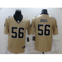 Men New Orleans Saints 56 Demario Davis Gold 2019 Inverted Legend Stitched NFL Nike Limited Jersey