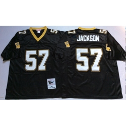 Men New Orleans Saints 57 Rickey Jackson Black M&N Throwback Jersey
