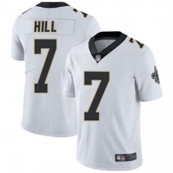 Men New Orleans Saints 7 Taysom Hill White Stitched Football Vapor Untouchable Limited Jersey