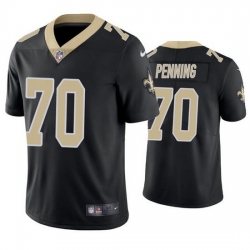 Men New Orleans Saints 70 Trevor Penning Black Vapor Limited Stitched jersey