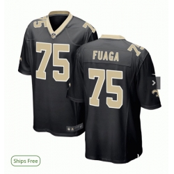 Men New Orleans Saints 75 Taliese Fuaga  Black Vapor Limited Stitched Football Jersey