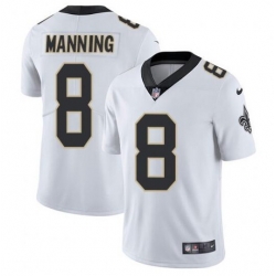 Men New Orleans Saints 8 Archie Manning 2021 White Vapor Untouchable Limited Stitched Jersey