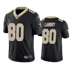Men New Orleans Saints 80 Jarvis Landry Black Vapor Limited Stitched Jersey