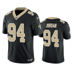 Men New Orleans Saints 94 Cameron Jordan Black 2023 F U S E  Vapor Untouchable Limited Stitched Jersey