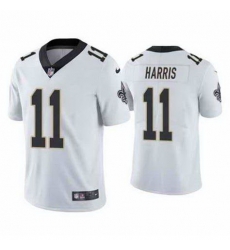 Men New Orleans Saints Deonte Harris #11 White Vapor Limited Stitched NFL Colo