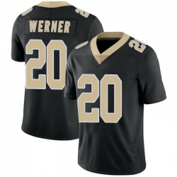 Men New Orleans Saints Pete Werner #20 Black Vapor Limited Stitched NFL Jersey