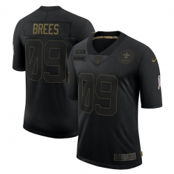 Men Nike New Orleans Saints Drew Brees 9 Black 2020 Salute To Service Limited Jersey.webp