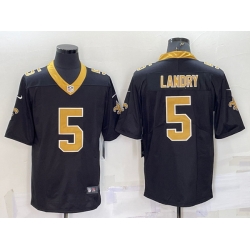 Men's New Orleans Saints #5 Jarvis Landry Black 2022 Vapor Untouchable Stitched NFL Nike Limited Jersey