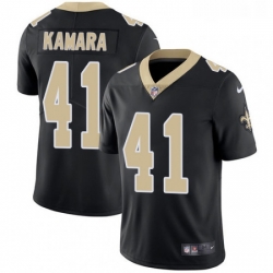 Mens Nike New Orleans Saints 41 Alvin Kamara Black Team Color Vapor Untouchable Limited Player NFL Jersey