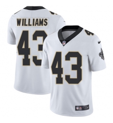 Mens Nike New Orleans Saints 43 Marcus Williams White Vapor Untouchable Limited Player NFL Jersey