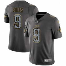 Mens Nike New Orleans Saints 9 Drew Brees Gray Static Vapor Untouchable Limited NFL Jersey
