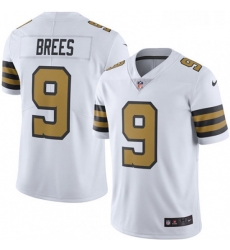 Mens Nike New Orleans Saints 9 Drew Brees Limited White Rush Vapor Untouchable NFL Jersey
