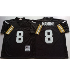 Mitchell And Ness Saints #8 Archie Manning Black Throwback Stitched NFL Jersey