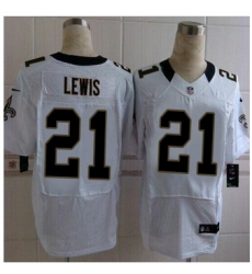 New New Orleans Saints #21 Keenan Lewis White Men Stitched NFL Elite Jersey