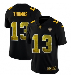 New Orleans Saints 13 Michael Thomas Men Black Nike Golden Sequin Vapor Limited NFL Jersey