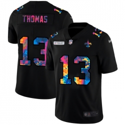 New Orleans Saints 13 Michael Thomas Men Nike Multi Color Black 2020 NFL Crucial Catch Vapor Untouchable Limited Jersey