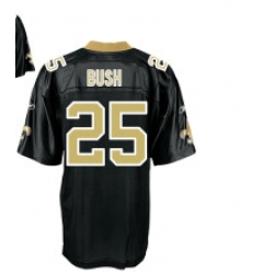 New Orleans Saints 25 Reggie Bush black mens Elite new jersey