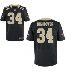 New Orleans Saints #34 Tim Hightower Black Elite Jersey
