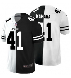 New Orleans Saints 41 Alvin Kamara Men Black V White Peace Split Nike Vapor Untouchable Limited NFL Jersey