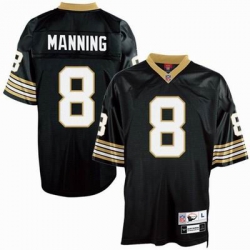 New Orleans Saints 8 Archie Manning Black throwback