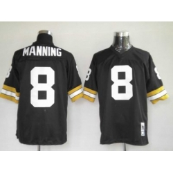 New Orleans Saints 8 Archie Manning M&N throwback black jersey