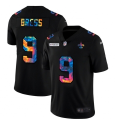New Orleans Saints 9 Drew Brees Men Nike Multi Color Black 2020 NFL Crucial Catch Vapor Untouchable Limited Jersey