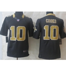 Nike New Orleans Saints 10 Brandin Cooks Black Limited NFL Jersey