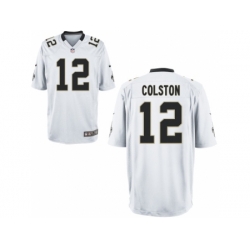 Nike New Orleans Saints 12 Marques Colston White Game NFL Jersey