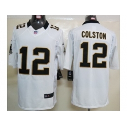 Nike New Orleans Saints 12 Marques Colston White LIMITED NFL Jersey