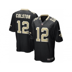 Nike New Orleans Saints 12 Marques Colston black Game NFL Jersey