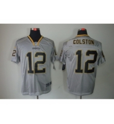 Nike New Orleans Saints 12 Marques Colston grey Elite lights out NFL Jersey