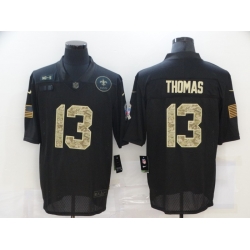 Nike New Orleans Saints 13 Michael Thomas Black Camo 2020 Salute To Service Limited Jersey