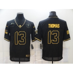 Nike New Orleans Saints 13 Michael Thomas Black Gold 2020 Salute To Service Limited Jersey
