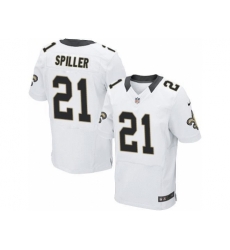 Nike New Orleans Saints 21 C.J. Spiller White Elite NFL Jersey