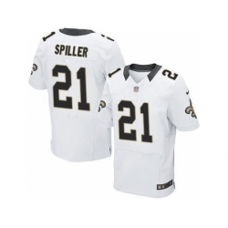 Nike New Orleans Saints 21 C.J. Spiller White Elite NFL Jersey