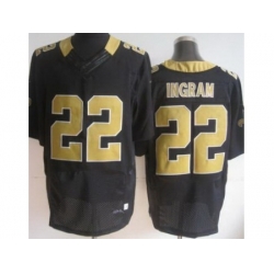 Nike New Orleans Saints 22 Mark Ingram Black Elite NFL Jersey