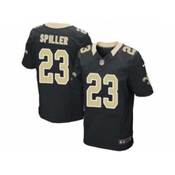 Nike New Orleans Saints 23 C.J. Spiller Black Elite NFL Jersey