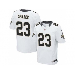 Nike New Orleans Saints 23 C.J. Spiller White Elite NFL Jersey