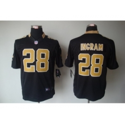Nike New Orleans Saints 28 Mark Ingram Black LIMITED NFL Jersey