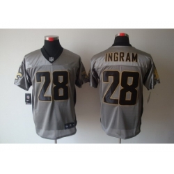 Nike New Orleans Saints 28 Mark Ingram Grey Elite Shadow NFL Jersey