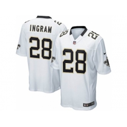 Nike New Orleans Saints 28 Mark Ingram White Game NFL Jersey