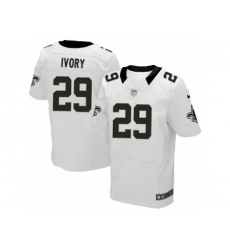Nike New Orleans Saints 29 Chris Ivory White Elite NFL Jersey