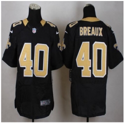 Nike New Orleans Saints #40 Delvin Breaux Black Team Color Mens Stitched NFL Elite Jersey